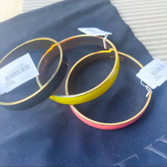 J. CREW Trio of Enamel and Gold Bangles - Picture 3 of 4